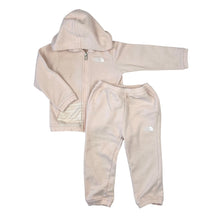 Load image into Gallery viewer, Ensemble veste à capuchon et pantalon de jogging rose pâle en coton ouaté et poly 18-24M
