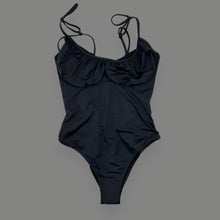 Load image into Gallery viewer, Maillot noir une pièce &#39;Toco&#39; en poly recylé et nylon pour femmes L
