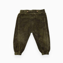 Load image into Gallery viewer, Pantalon vert olive en ratine de coton 12M
