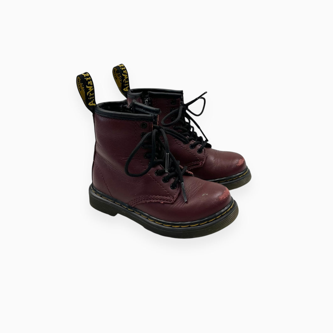 Bottines Bottes 'Cherry red' en cuir avec fermeture latérale 8 US