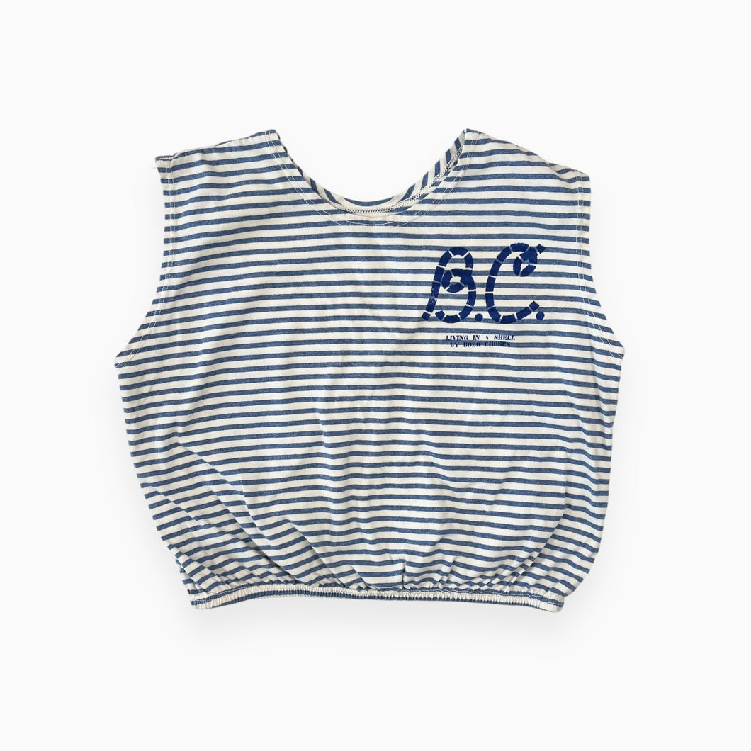 Camisole à rayures bleues en coton 10-11y