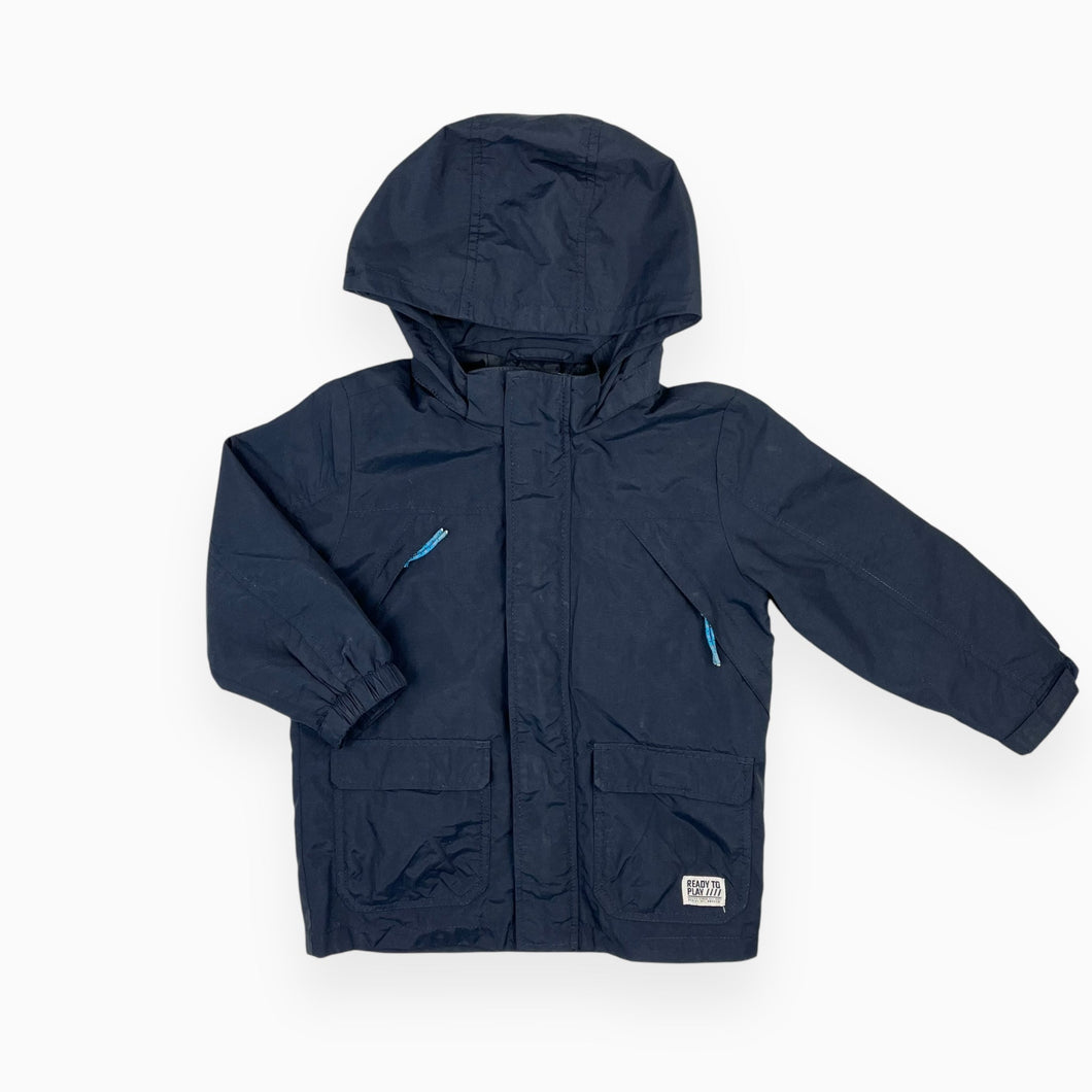 Manteau marine coupe-vent en nylon 3-4Y