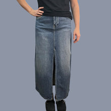 Load image into Gallery viewer, Jupe maxi en jeans pour femmes L
