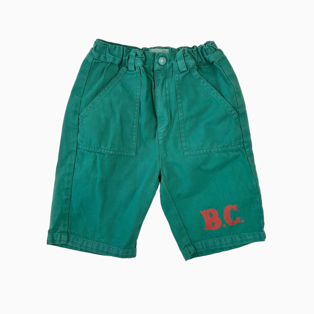 Bermudas en denim kelly green 8-9Y