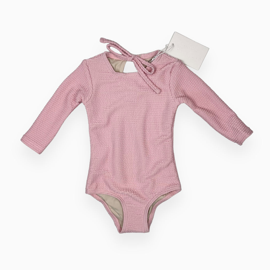 Maillot de bain rose texturé taille 1 (12M)