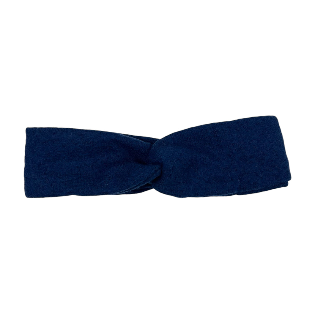 Bandeau marine en laine bouillie (42-46cm) 3-6M