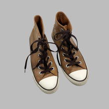 Load image into Gallery viewer, Sneakers marron en cuir à lacets pour femmes 8US (fit 9)
