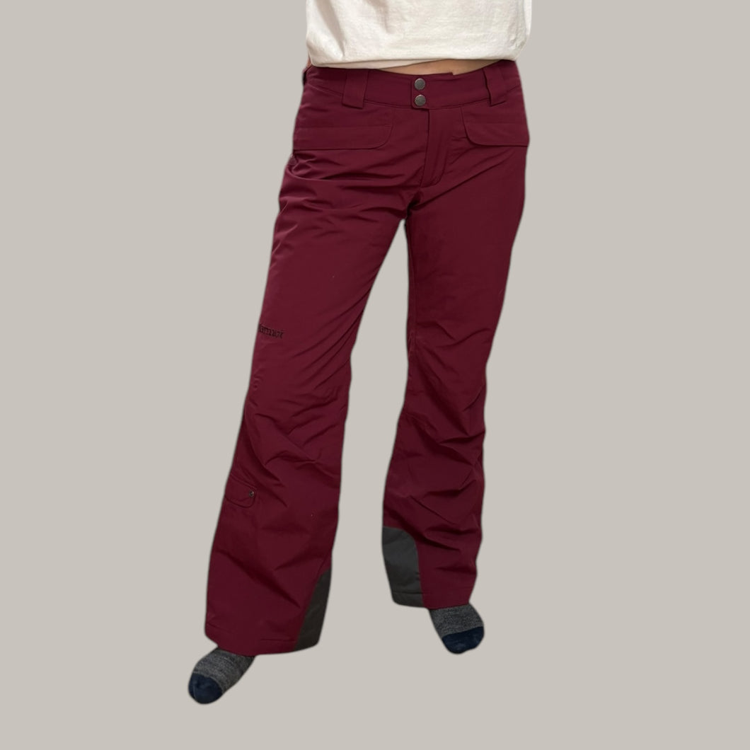 Pantalon de neige bordeau 'Membrain' en nylon et poly pour femmes M