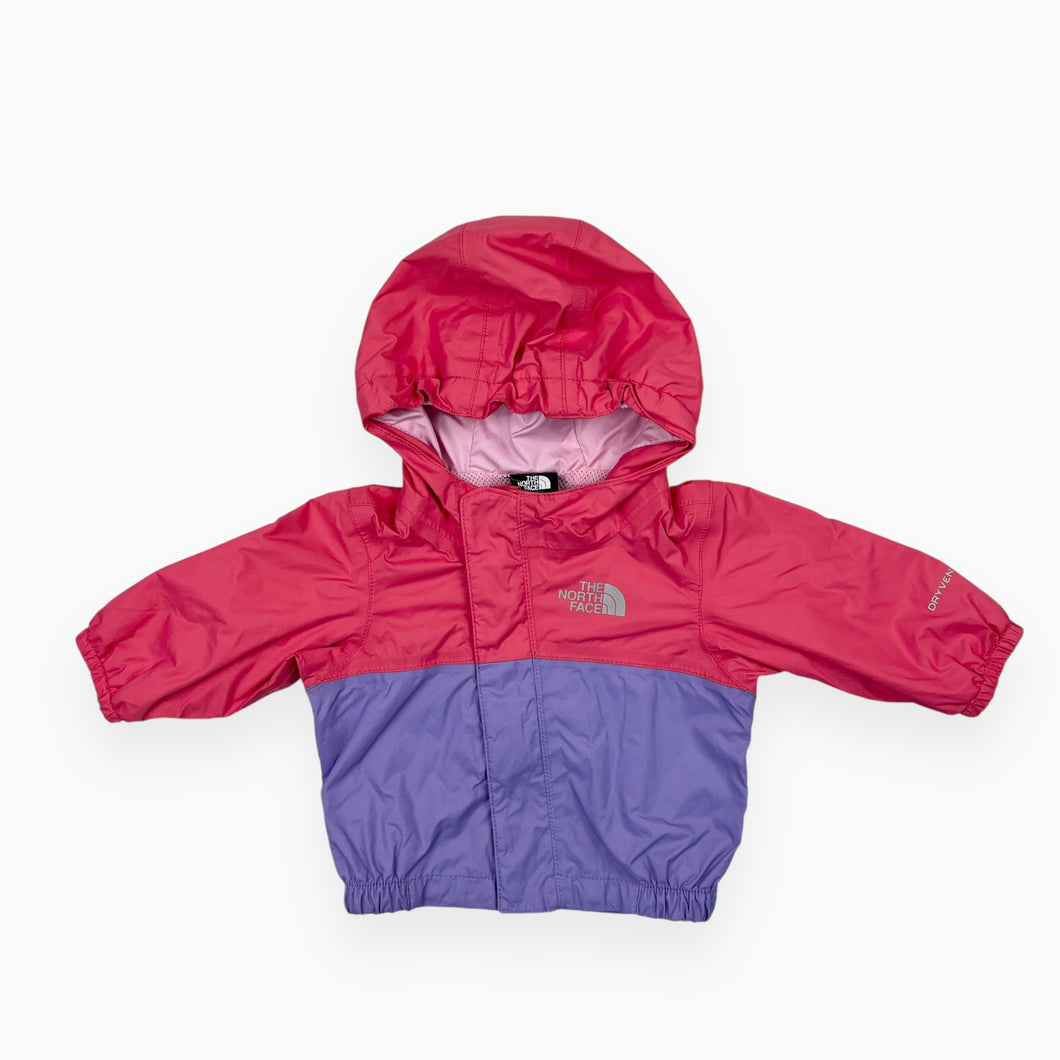 Manteau mi-saison à capuchon bi-colore 0-3M