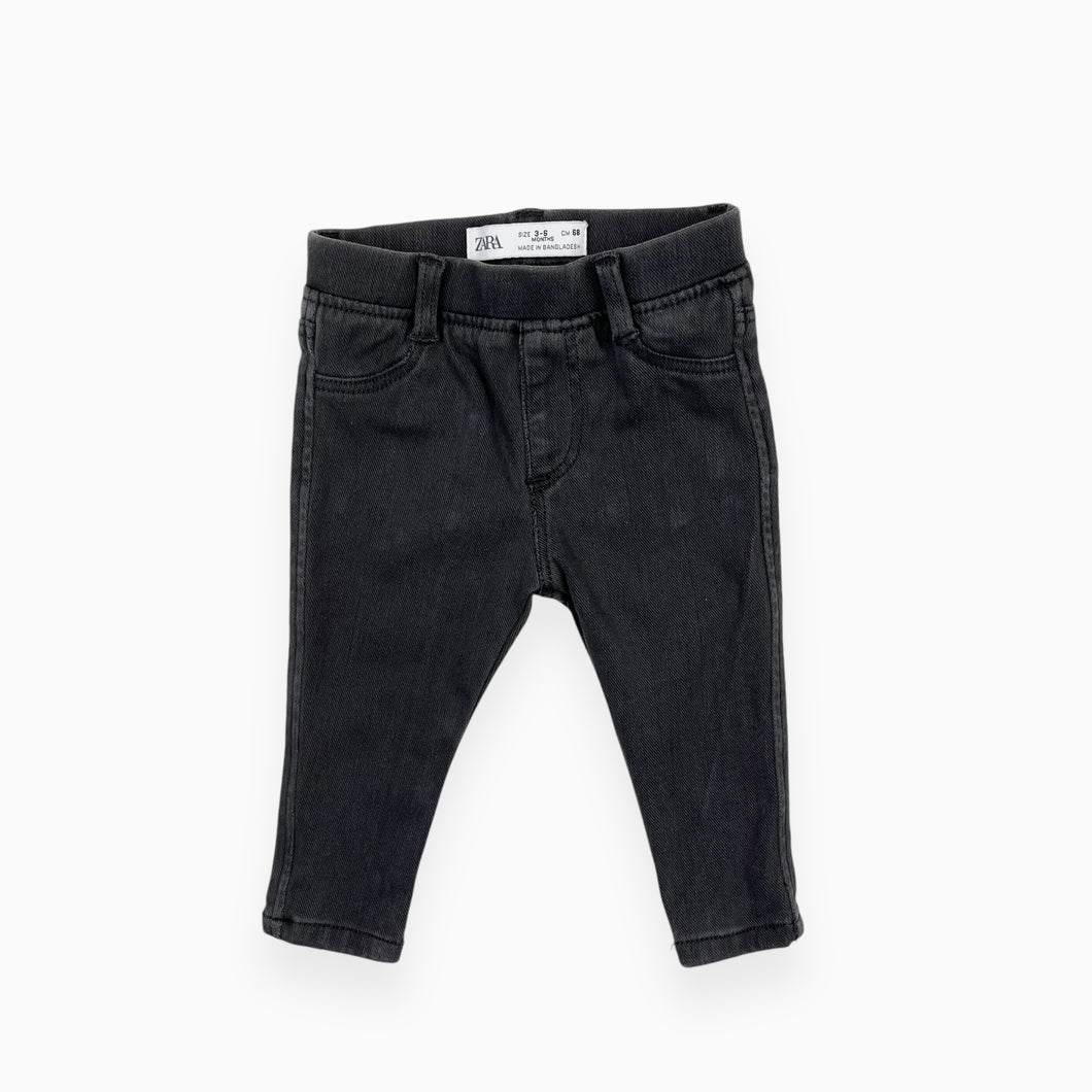 Jegging gris foncé 3-6M