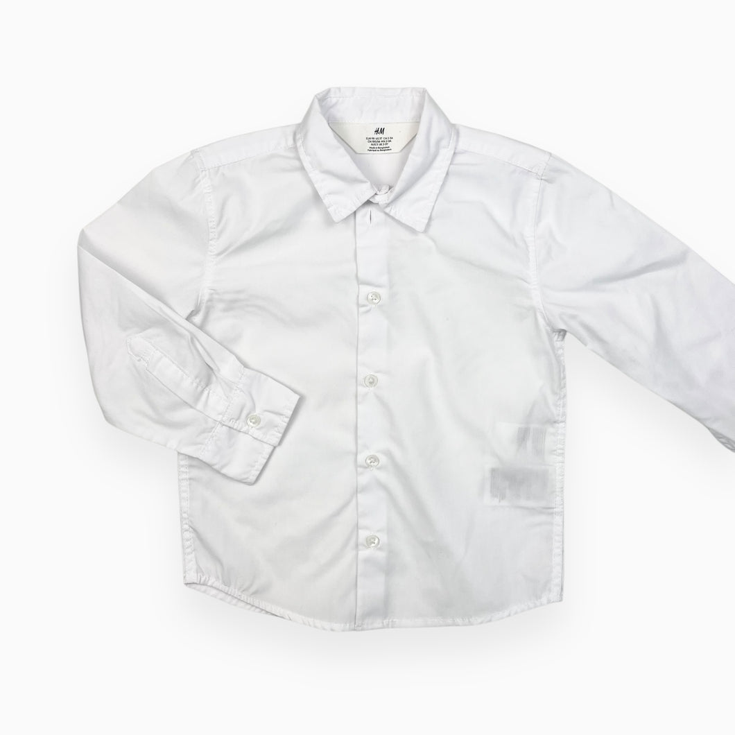 Chemise blanche en coton 2-3Y