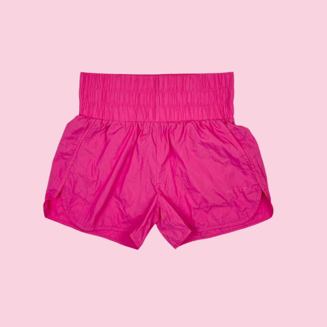 Short rose fushia en nylon pour femmes (tailles variées)