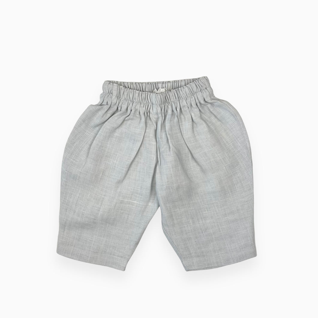 Pantalon gris pale en lin 'Élio' 3M