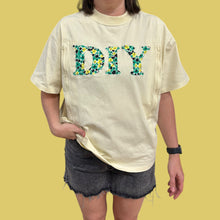 Load image into Gallery viewer, T-shirt d&#39;aillaitement en coton et viscose &#39;DIY&#39; L
