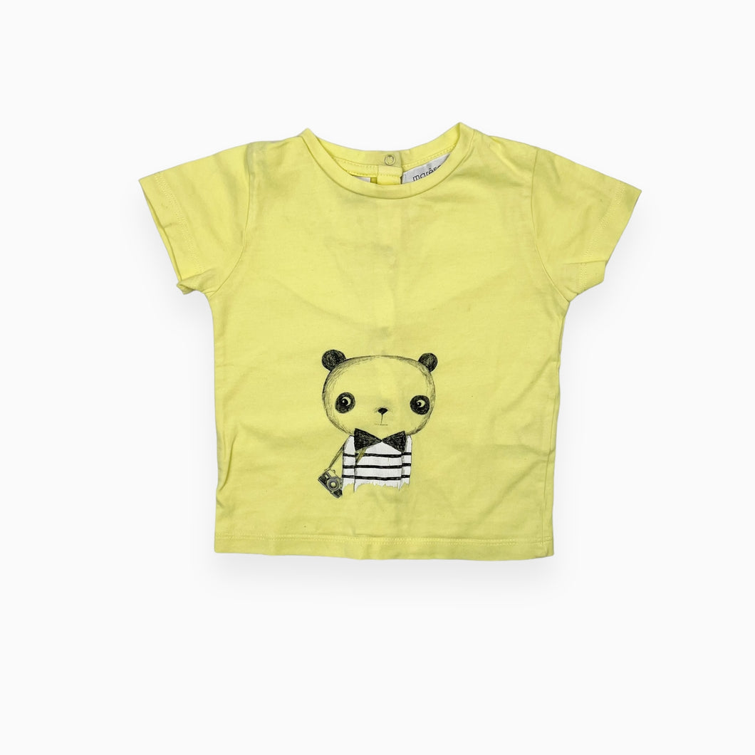 T-shirt jaune limoncello en coton 12M