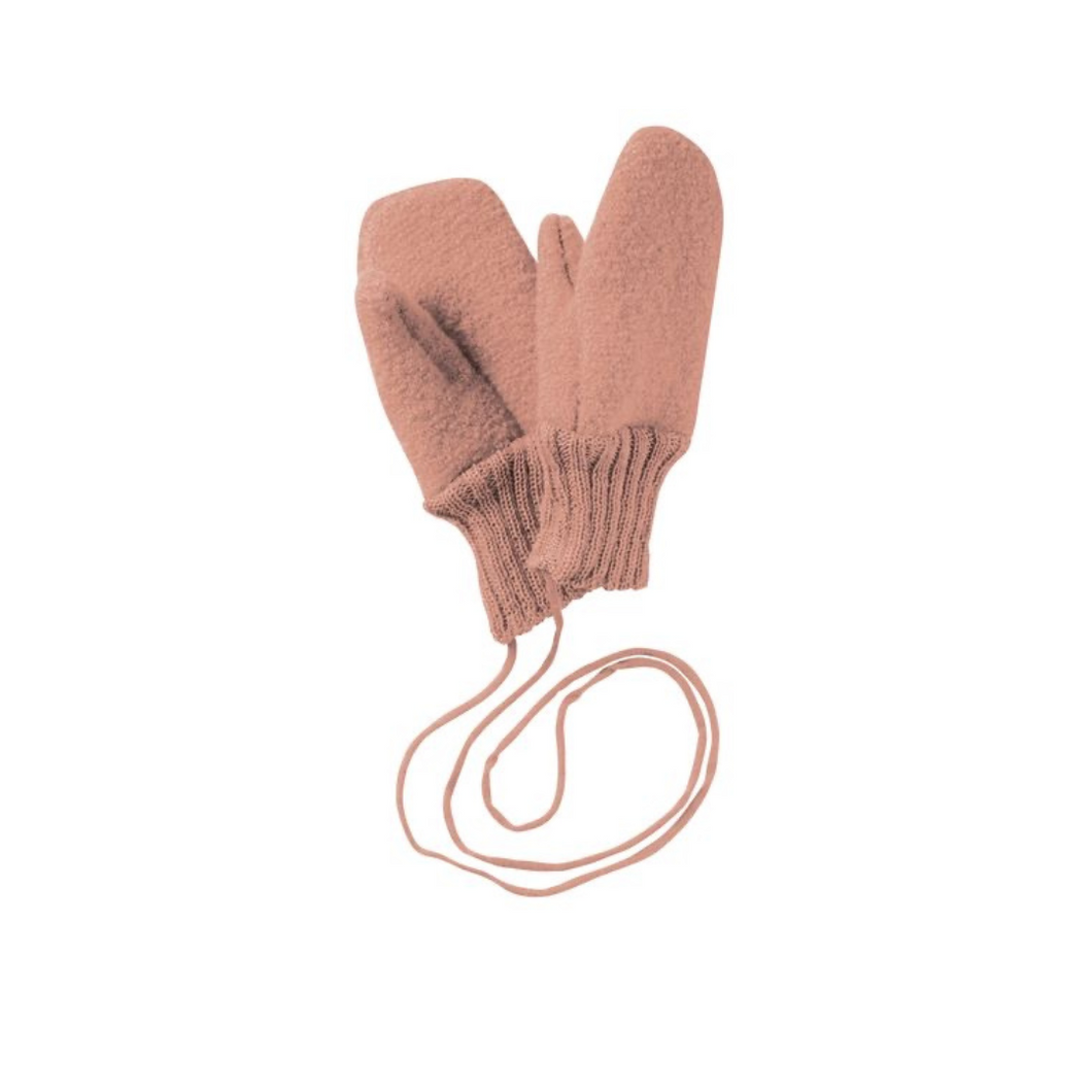 Boiled Wool Gloves | Rosé (4-12M)