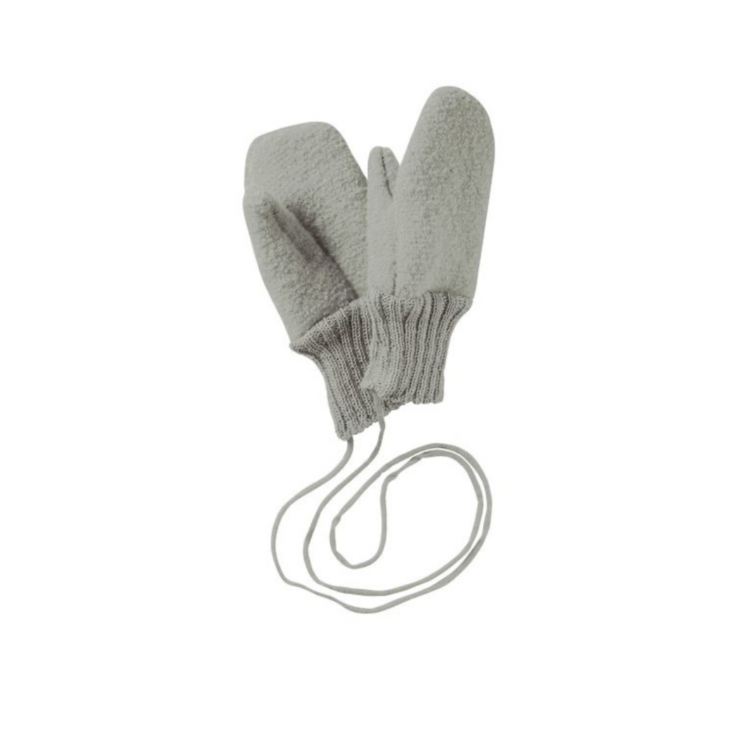 Boiled Wool Gloves | Grey Melange (4-12M)