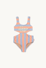 Charger l&#39;image dans la galerie, Wonderland Swimsuit | Blue Grey / Papaya (various size)
